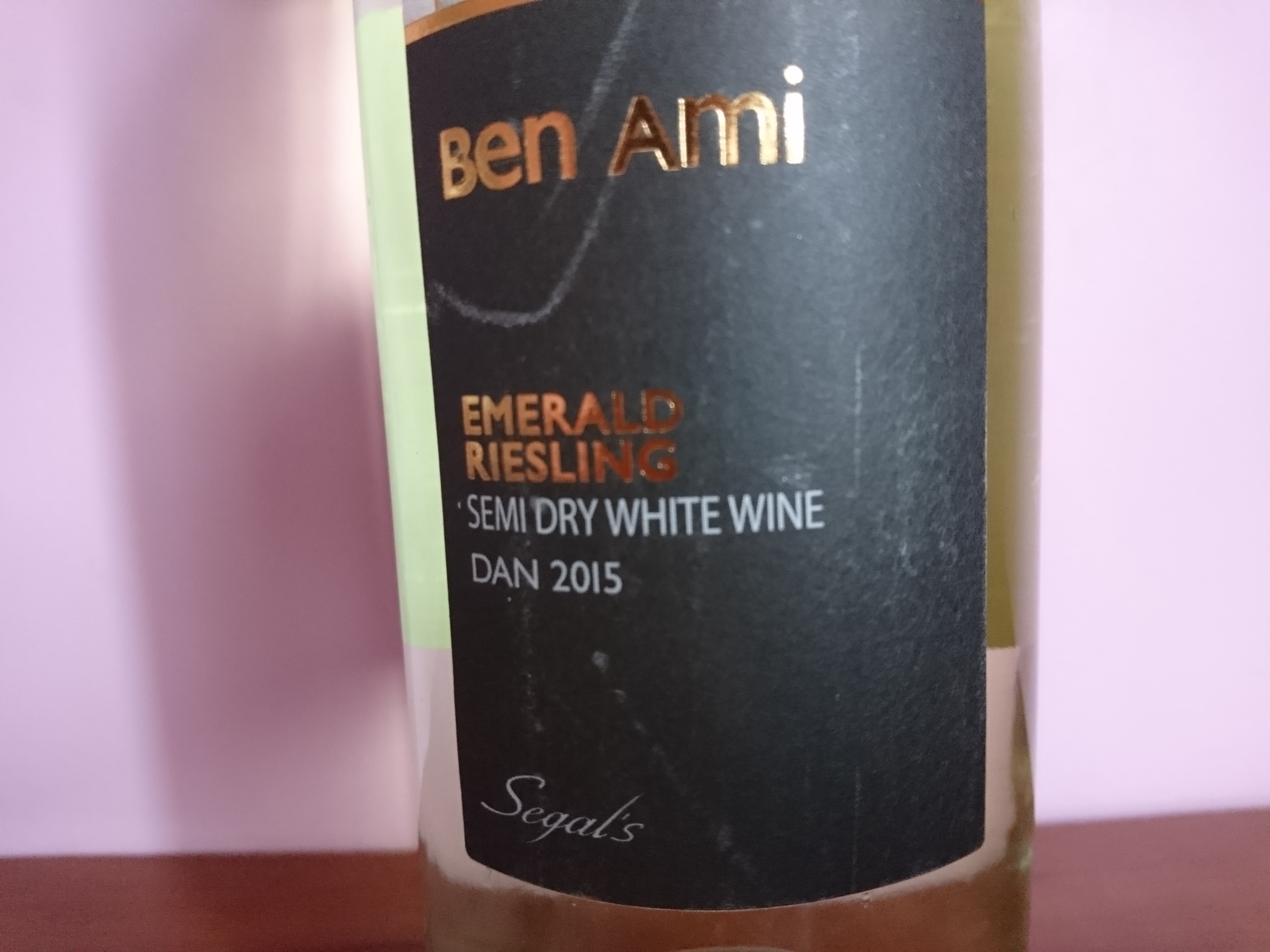 Segal Ben Ami Emerald Riesling 2015