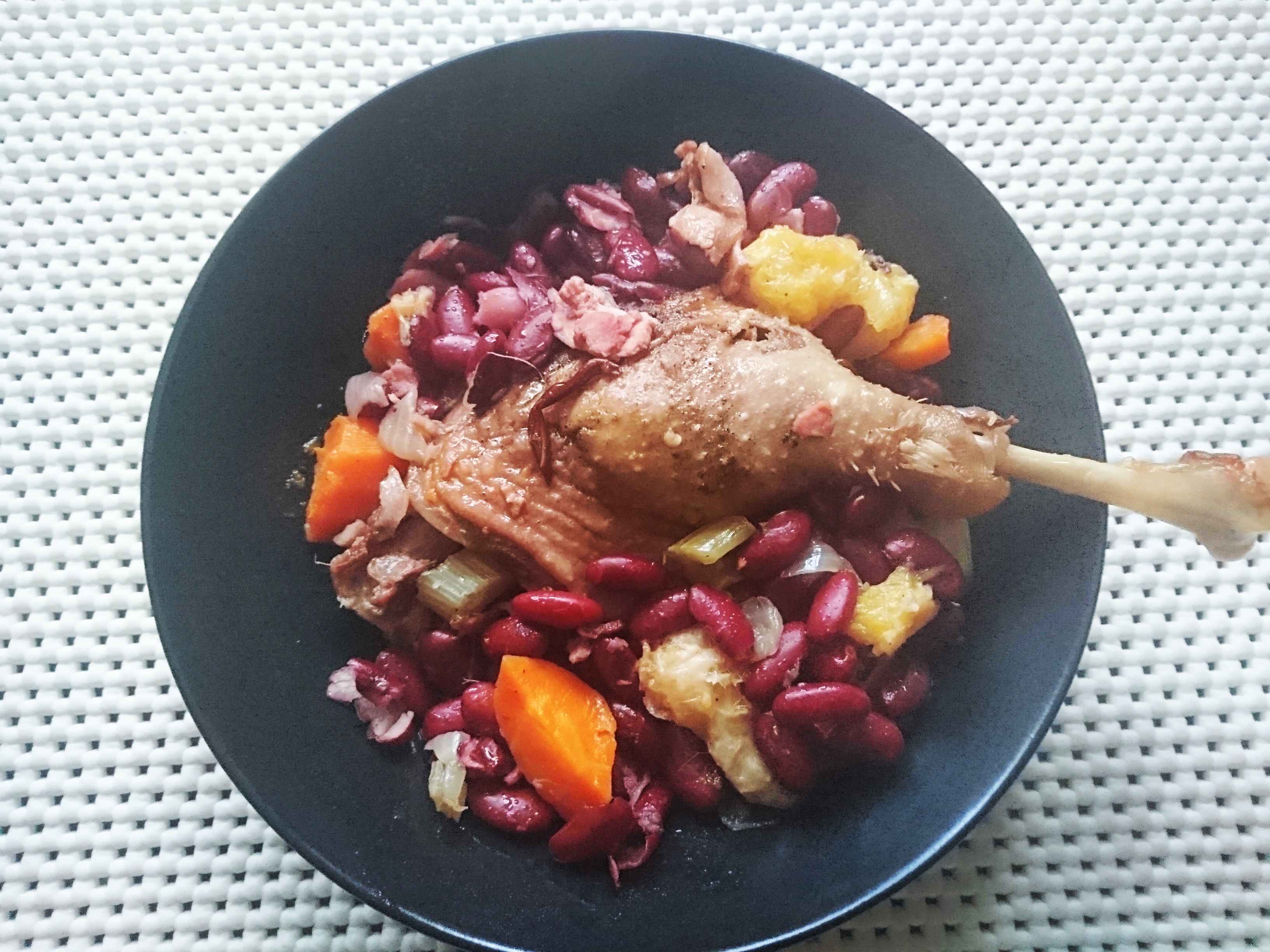 Gęsina na św. Marcina, czyli mój imbirowo-pomarańczowy cassoulet z gęsią