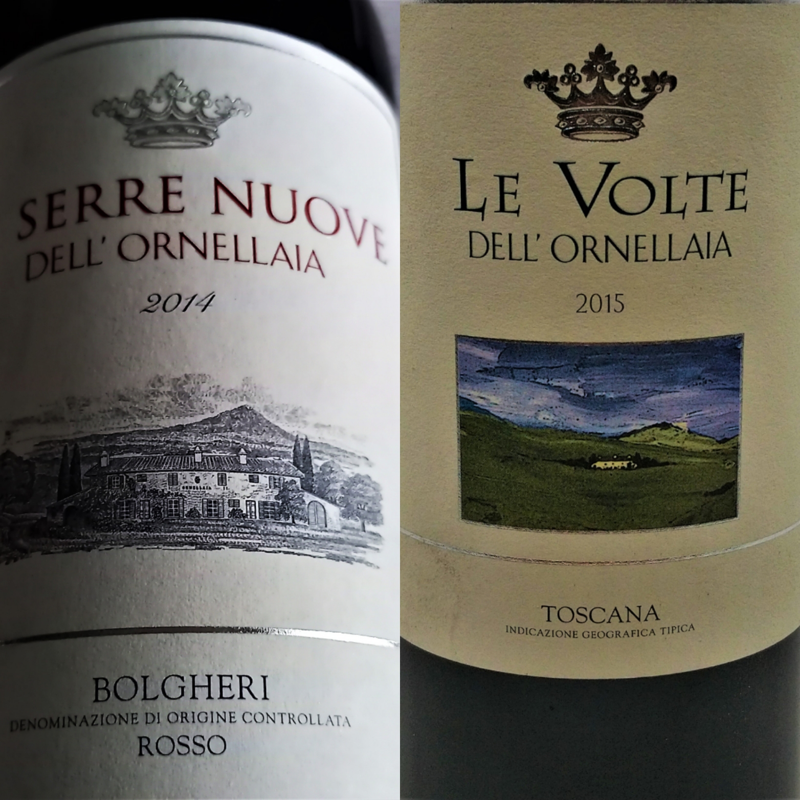 Ornellaia – Le Serre Nuove dell’Ornellaia 2014 i Le Volte dell’Ornellaia 2015
